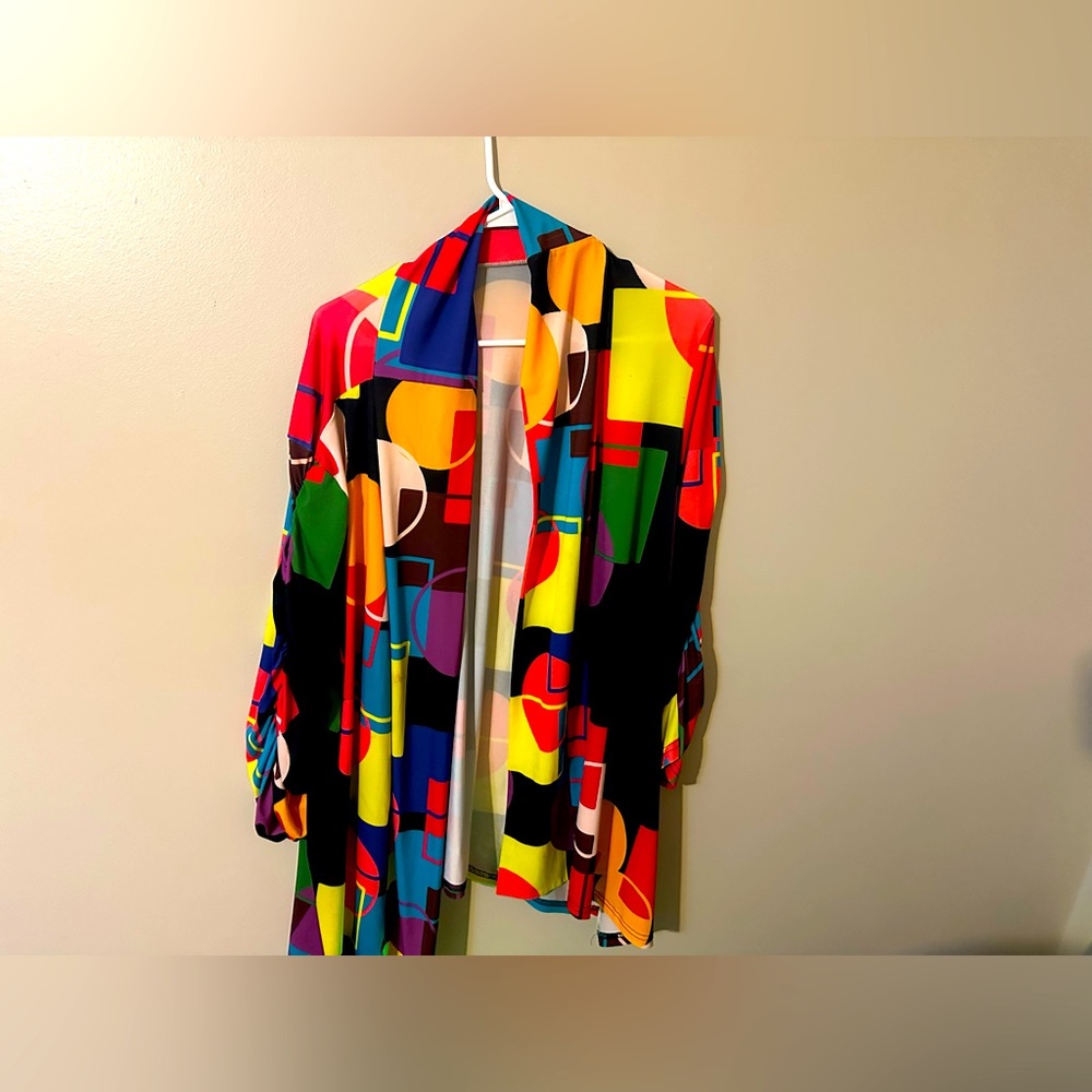 80s themed cardigan